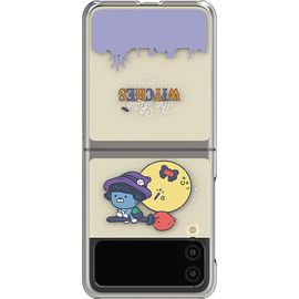 [S2B] Kakao Friends Little Witches Galaxy Z Flip 3 Transparent Slim Case_ Card Storage Slim Card Case, Kakao Friends character ,Made in Korea